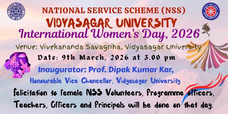 Celebration of International Women's Day, 2026 organised by NSS, VU on 9th March, 2026